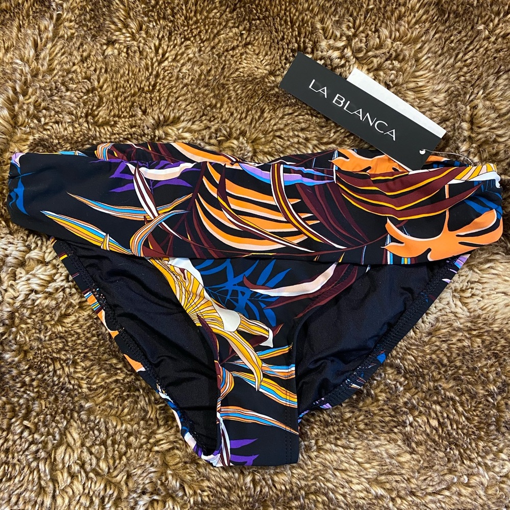 La Blanca shirred band hipster bikini bottom